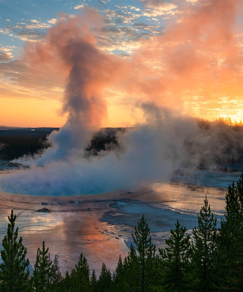 Geyser at Yellowstone National Park